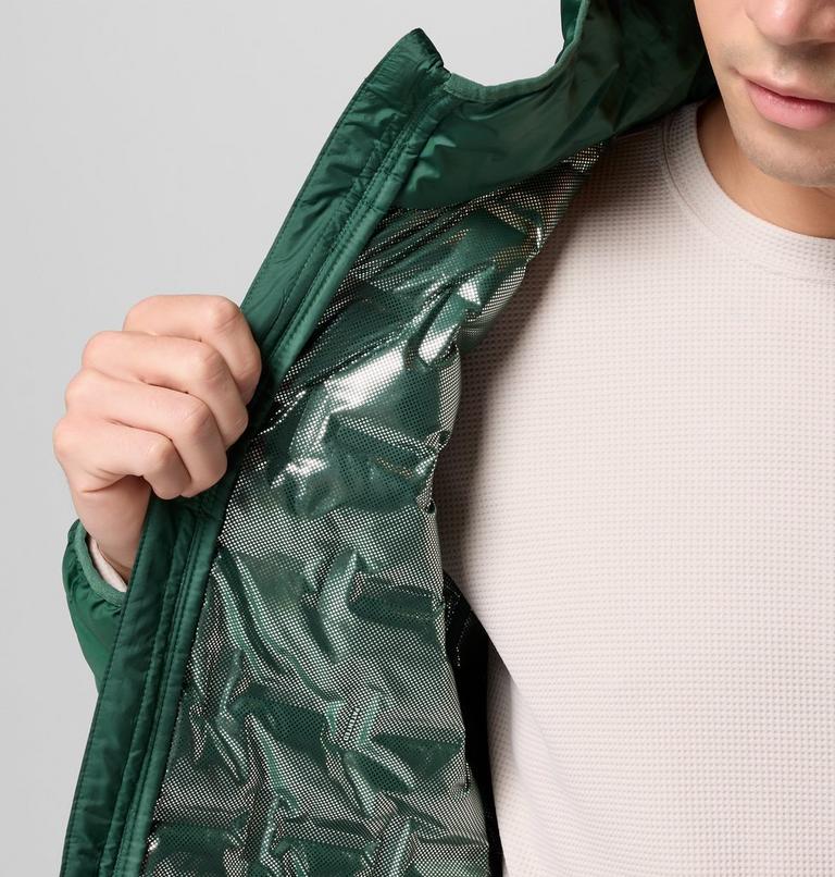 Men's Delta Ridge Down Hooded Jacket, Color: Rain Forest, image 7