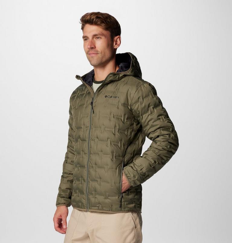 Men's Delta Ridge Down Hooded Jacket, Color: Stone Green, image 4