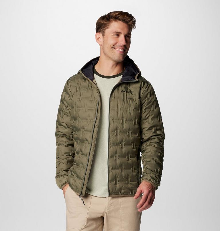 Men's Delta Ridge Down Hooded Jacket, Color: Stone Green, image 7