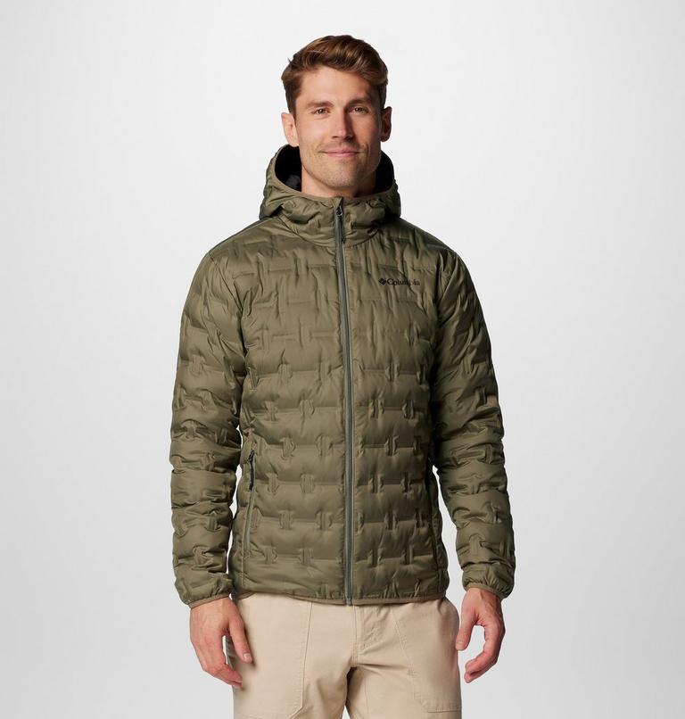 Men's Delta Ridge Down Hooded Jacket, Color: Stone Green, image 1