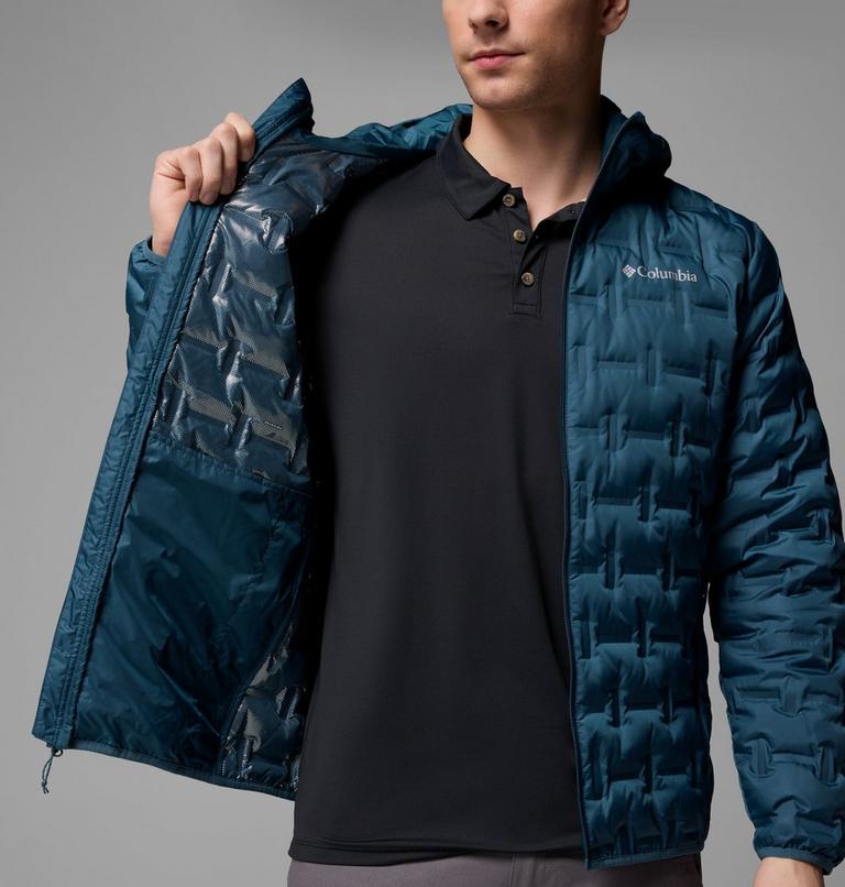 Men's Delta Ridge Down Hooded Jacket, Color: Everblue, image 6
