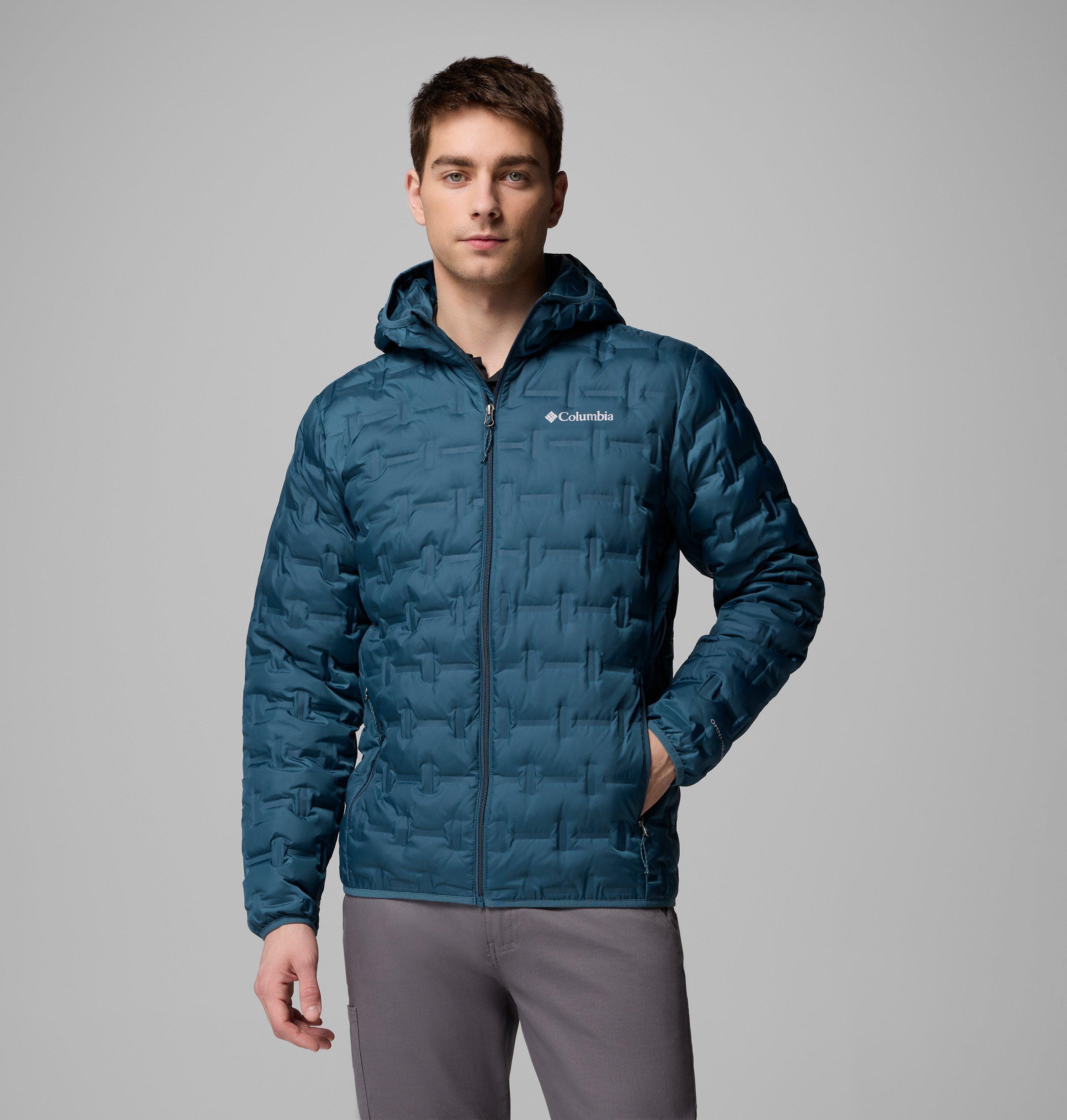 Columbia Sportswear Men's Blue Columbia - Delta Ridge Down Hooded Jacket - Ever Xxl