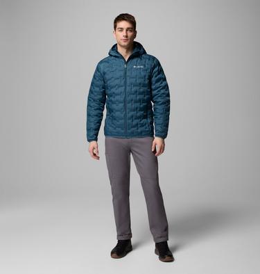 Men's Delta Ridge Down Hooded Jacket, Color: Everblue, image 2