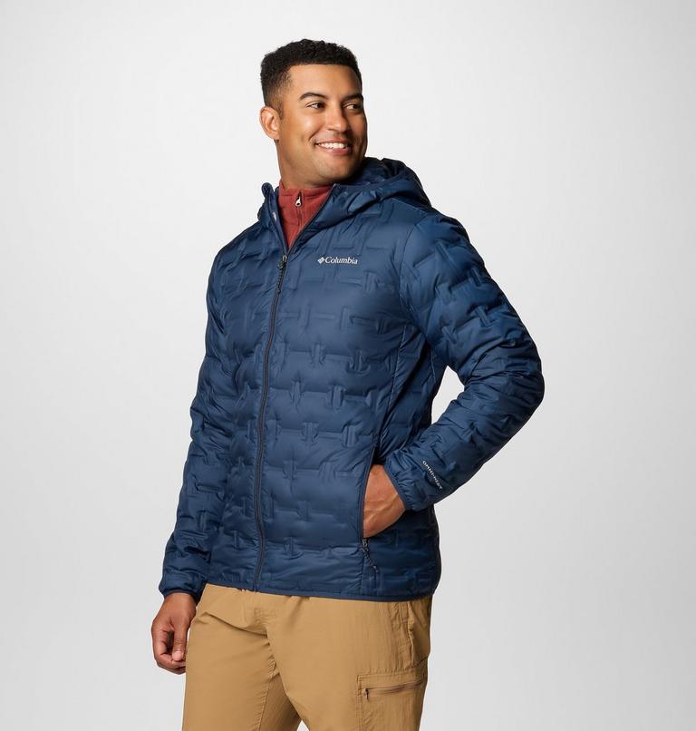 Men's Delta Ridge Down Hooded Jacket, Color: Collegiate Navy, image 4