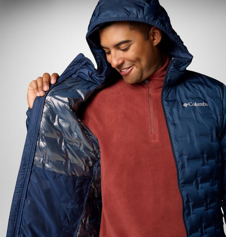 Men's Delta Ridge Down Hooded Jacket, Color: Collegiate Navy, image 6