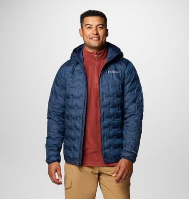Men's Delta Ridge Down Hooded Jacket, Color: Collegiate Navy, image 5