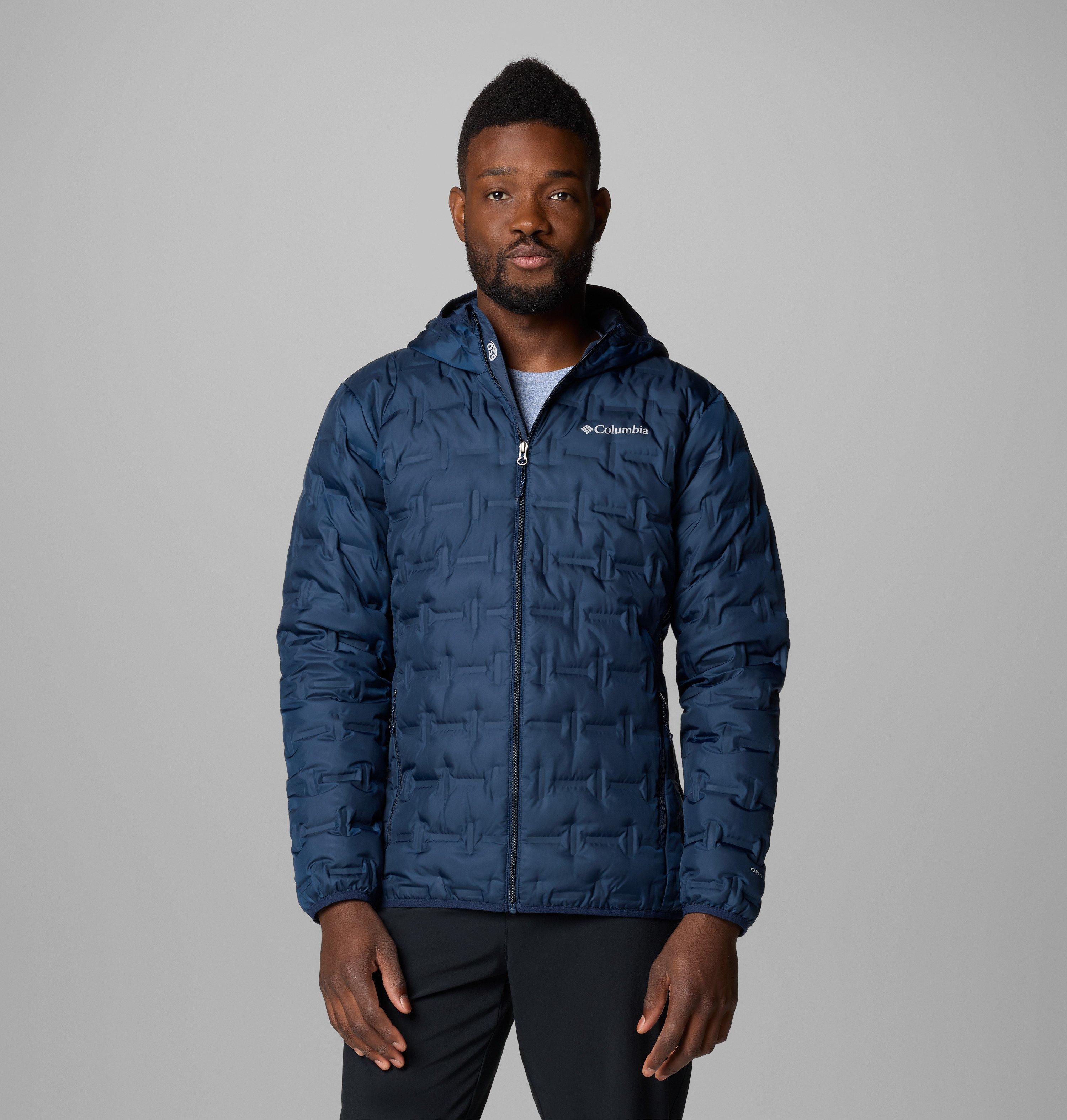 Columbia Sportswear Men's Blue Columbia - Delta Ridge Down Hooded Jacket - Collegiate Navy Small