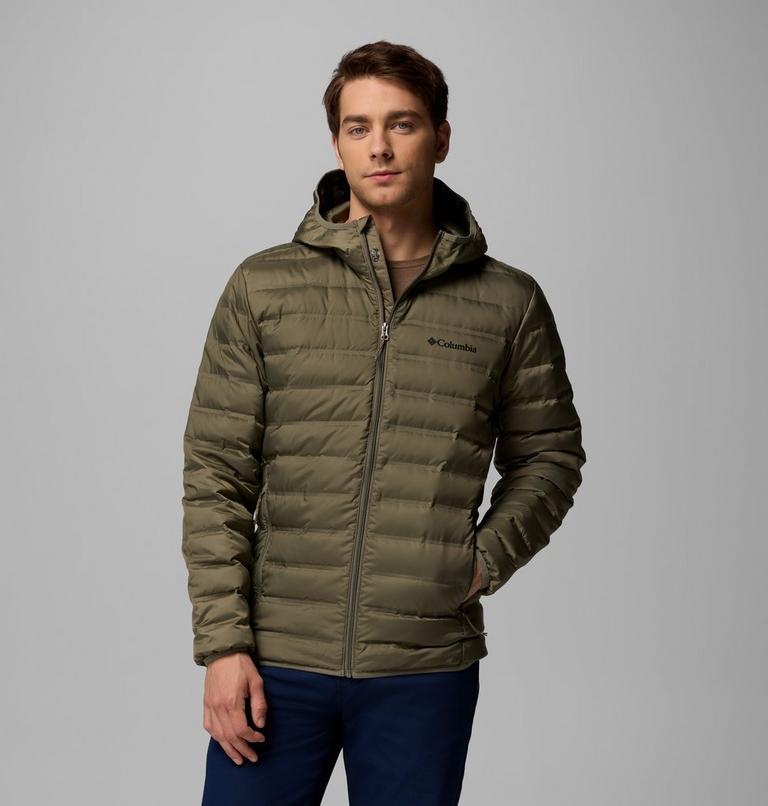 Men's Lake 22 II Down Hooded Jacket, Color: Stone Green, image 1