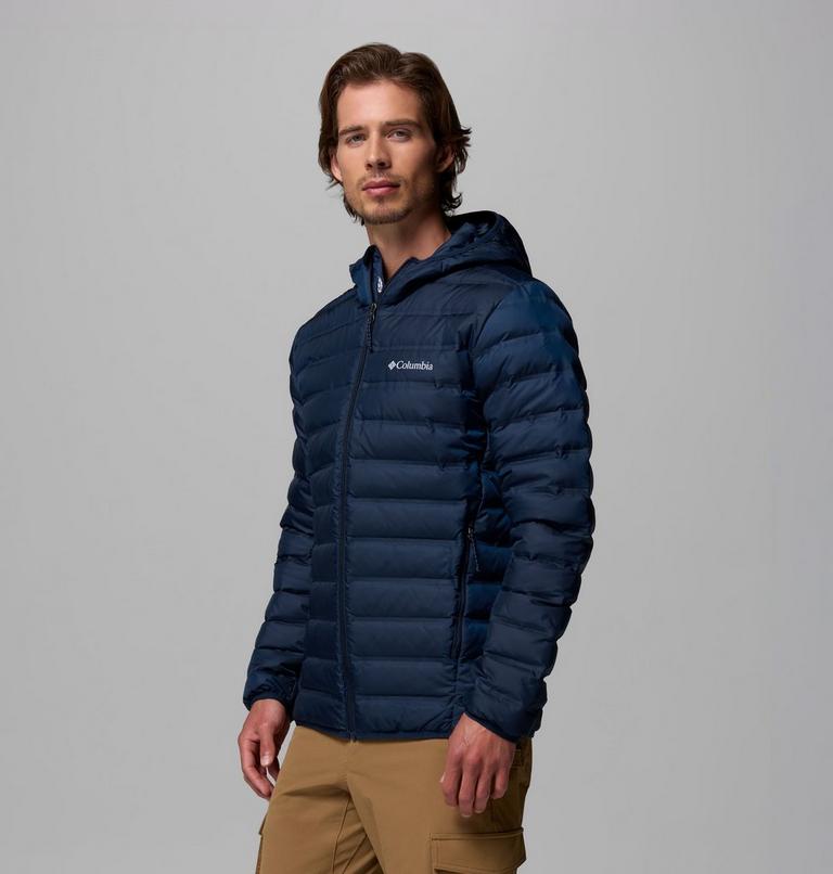 Men's Lake 22 II Down Hooded Jacket, Color: Collegiate Navy, image 3