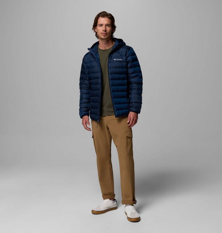 Men's Lake 22 II Down Hooded Jacket, Color: Collegiate Navy, image 2