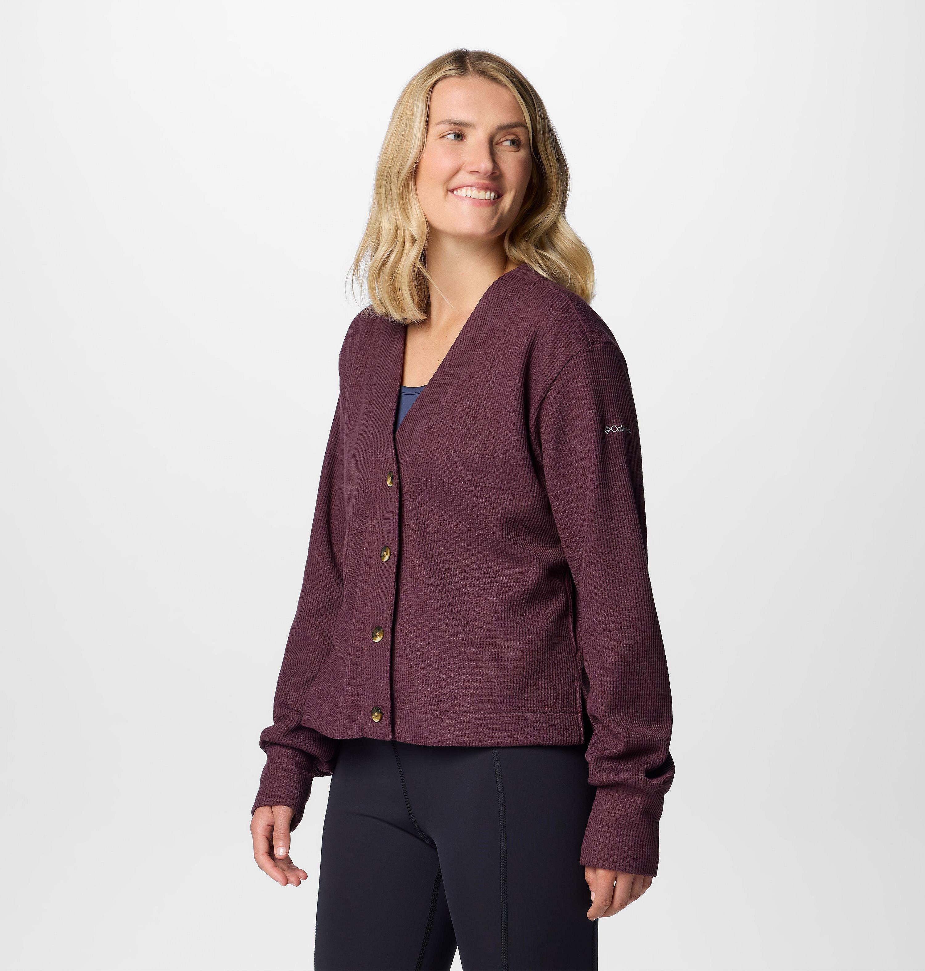 Women's Holly Hideaway™ Waffle Cardigan | 607 | M 4