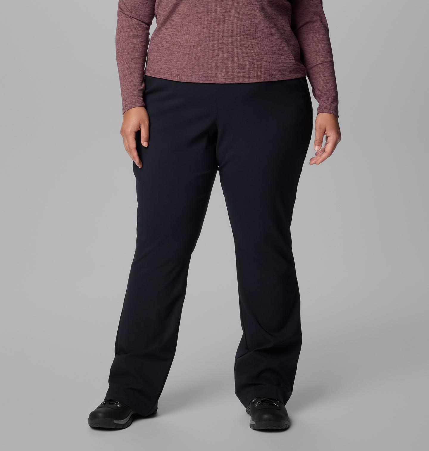 Женские брюки Columbia All Seasons Bootcut - Plus Size, цвет: Чёрный — фото 1