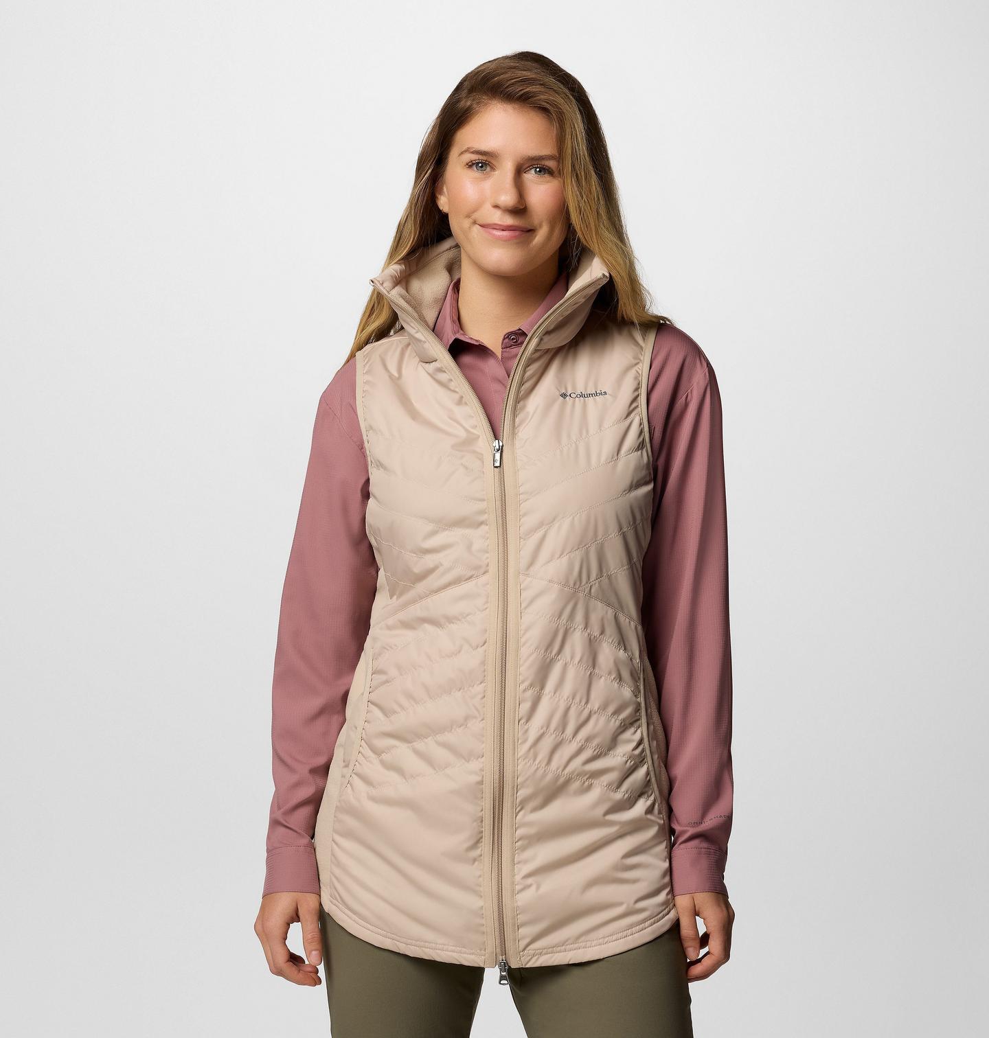 Женский жилет Columbia Mix It Around Long Vest II, цвет: Серо-бежевый, вариант 1 — фото 1