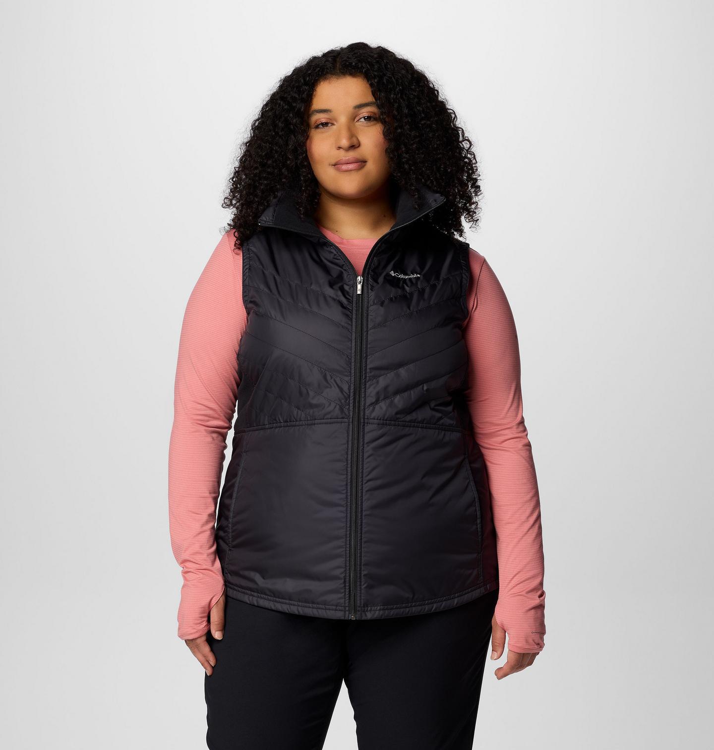 Женский жилет Columbia Mix It Around Vest III - Plus Size, цвет: Чёрный — фото 1
