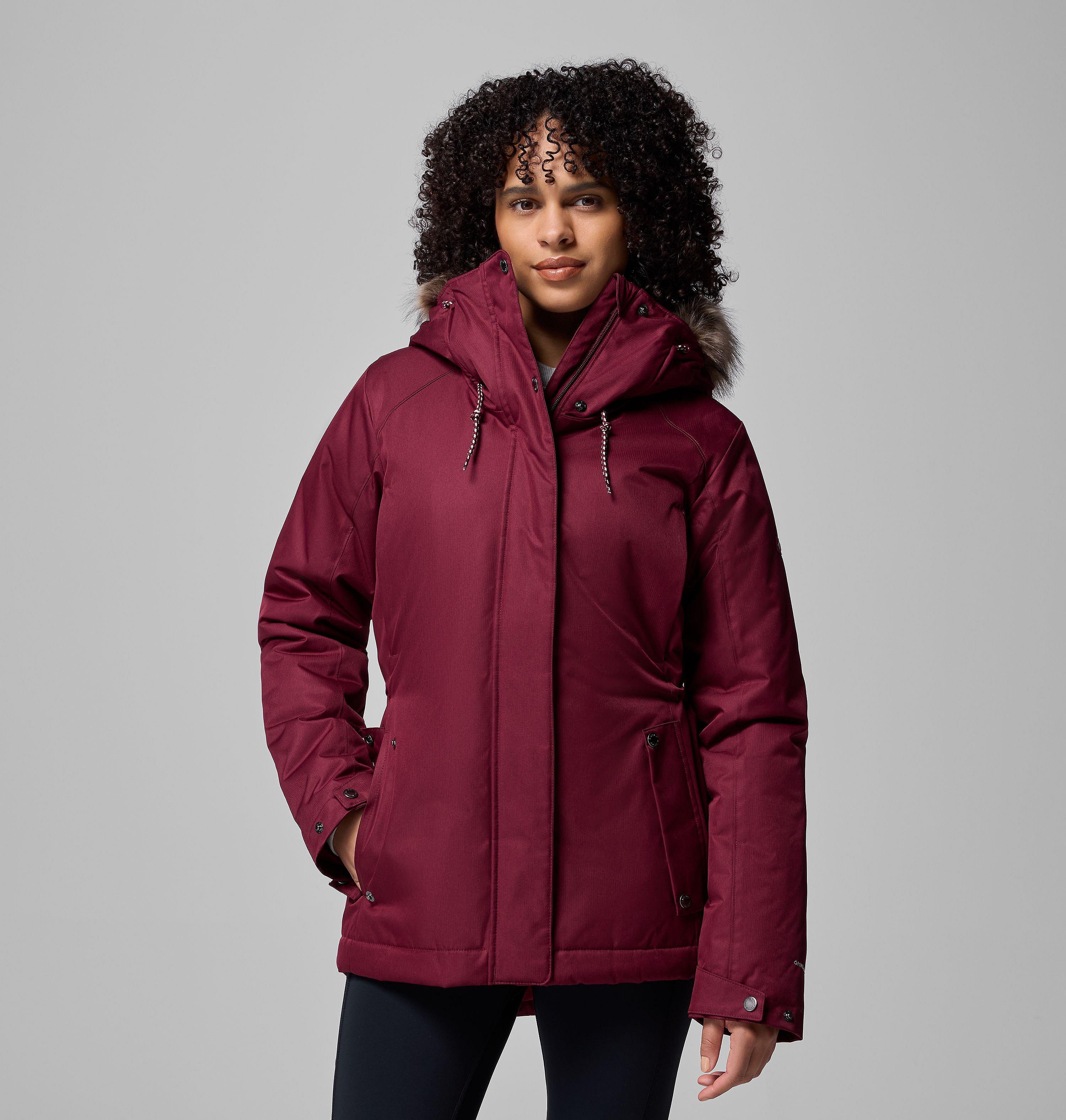 Columbia Sportswear Women's Red Columbia - Suttle Mountain™ Iii Hooded Insulated Jacket - Rich Wine Large