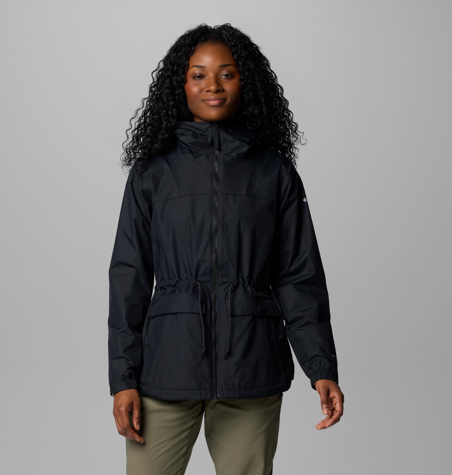 Женская куртка Columbia Sweet Creek II Lined Rain Jacket, цвет: Чёрный — фото 1