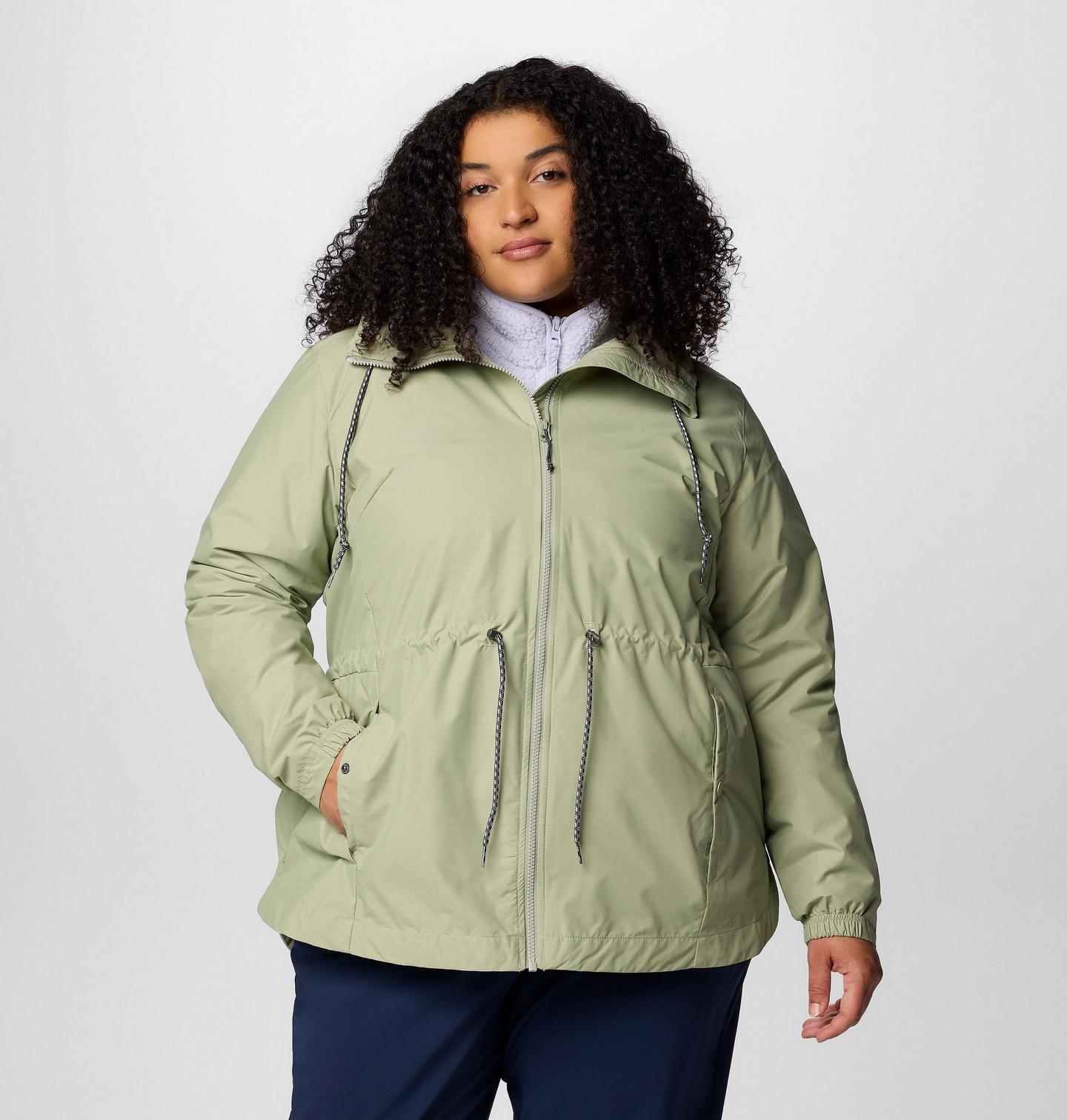 Женская куртка Columbia Lillian Ridge II Jacket - Plus Size, цвет: Песочный — фото 1