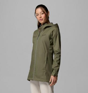 Women's Switchback II Lined Long Jacket, Color: Stone Green, image 16
