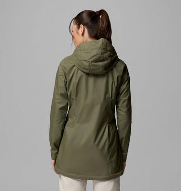 Women's Switchback II Lined Long Jacket, Color: Stone Green, image 15