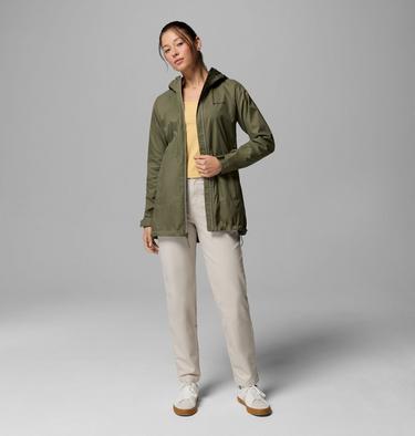 Women's Switchback II Lined Long Jacket, Color: Stone Green, image 2