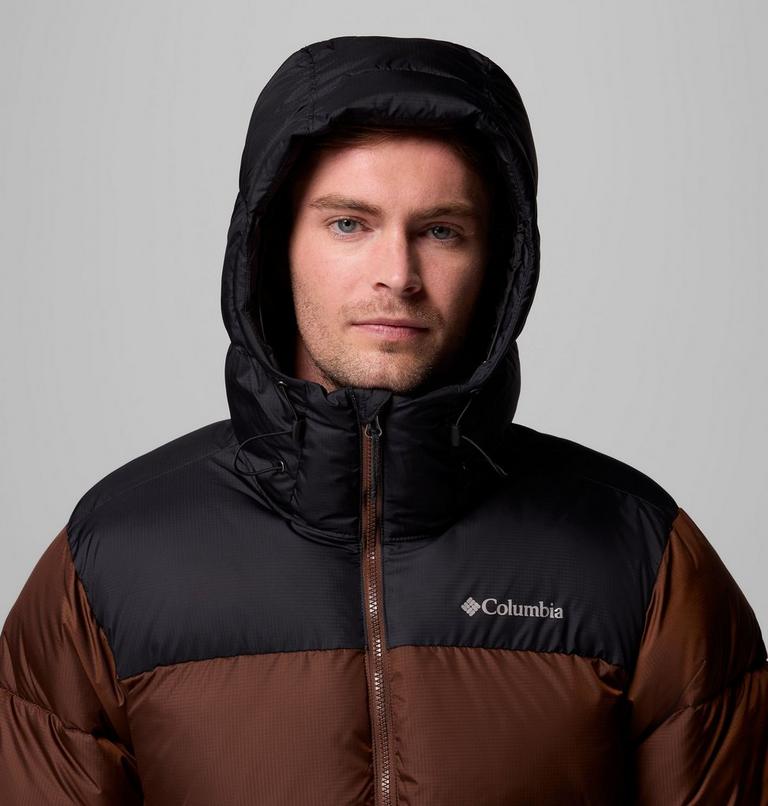 Men's Puffect II Hooded Puffer Jacket, Color: Tobacco, Black, image 6