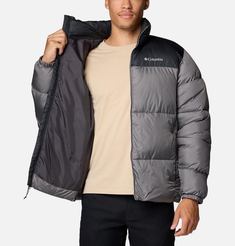 Men's Puffect III Puffer Jacket, Color: City Grey, Black, image 5