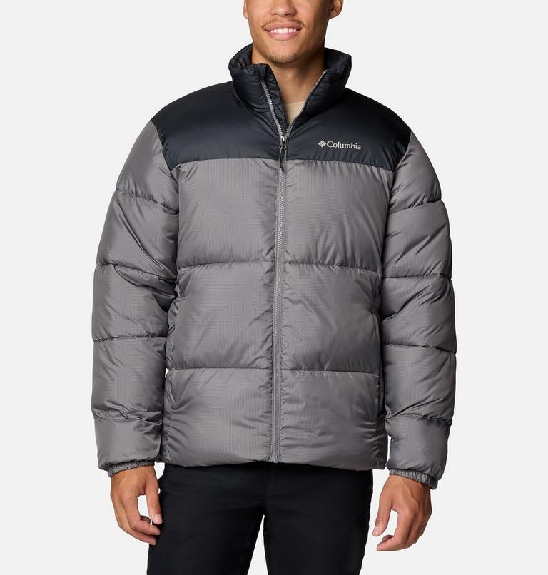 Men's Puffect III Puffer Jacket, Color: City Grey, Black, image 1