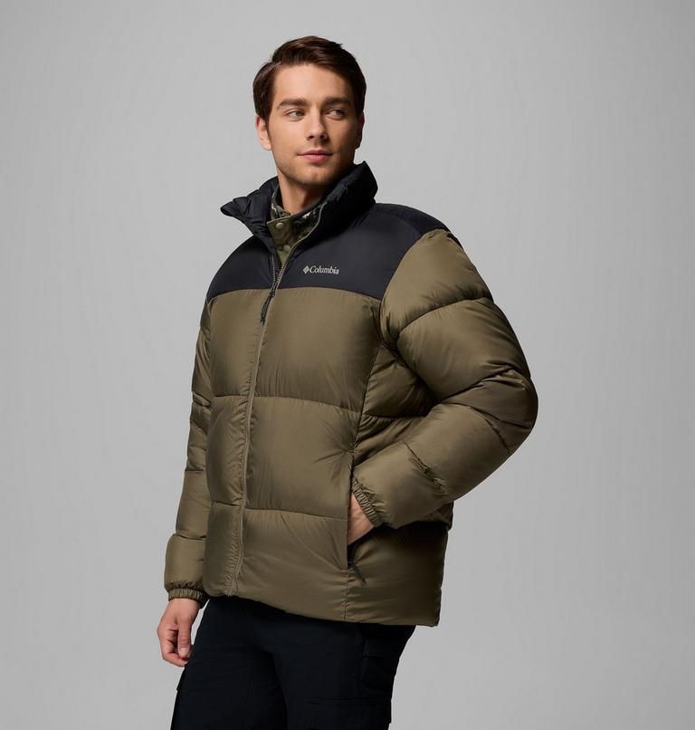 Men's Puffect III Puffer Jacket, Color: Stone Green, Black, image 4