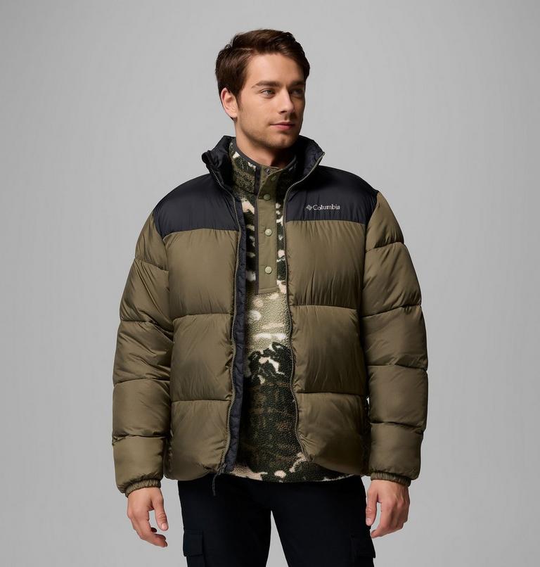 Men's Puffect III Puffer Jacket, Color: Stone Green, Black, image 5