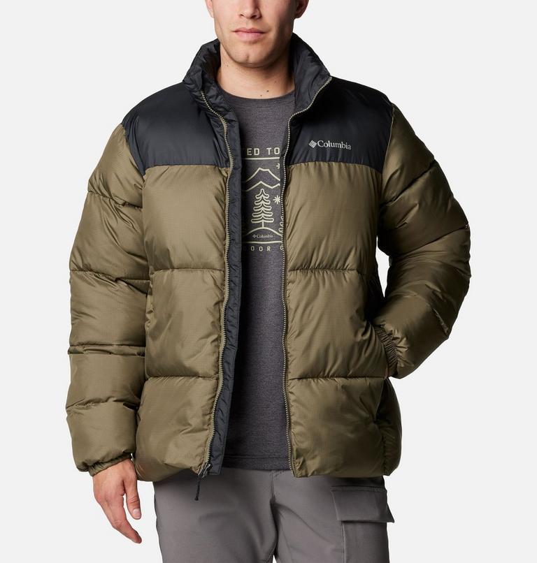 Men's Puffect III Puffer Jacket, Color: Stone Green, Black, image 7