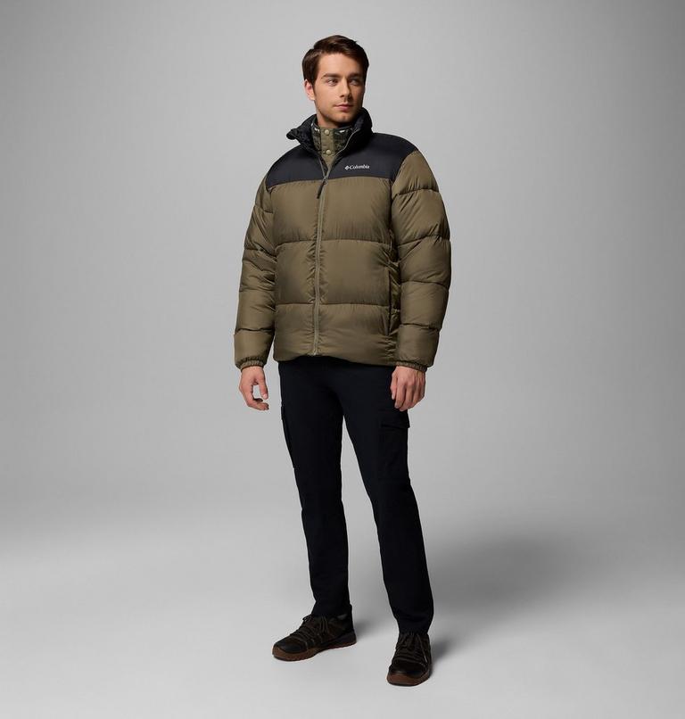 Men's Puffect III Puffer Jacket, Color: Stone Green, Black, image 2