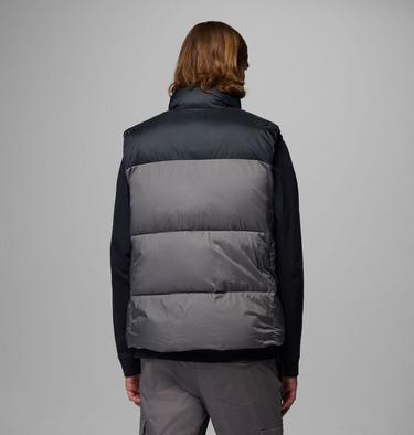 Men's Puffect III Puffer Vest, Color: City Grey, Black, image 7