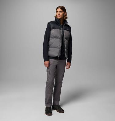 Men's Puffect III Puffer Vest, Color: City Grey, Black, image 6