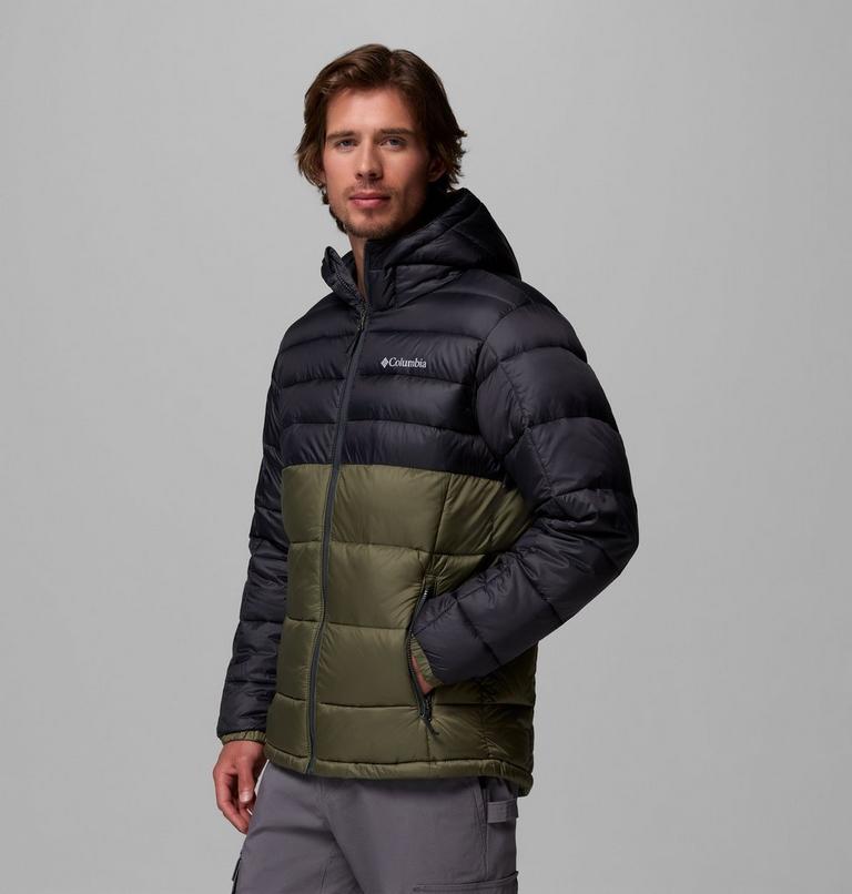 Chaqueta aislante con capucha Buck Butte II para hombre, Color: Stone Green, Shark, image 4