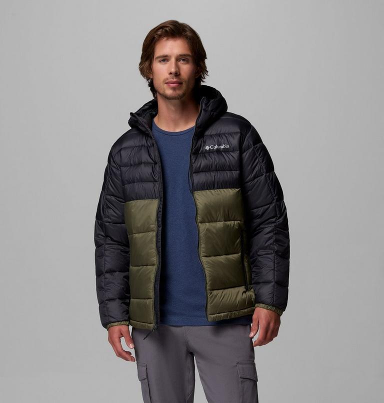 Chaqueta aislante con capucha Buck Butte II para hombre, Color: Stone Green, Shark, image 5