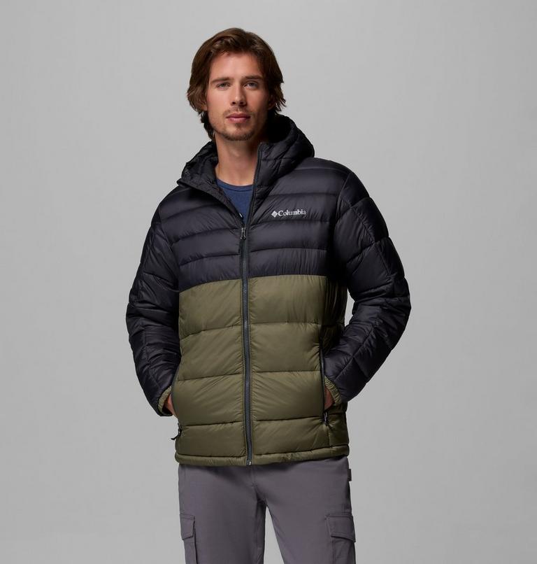 Chaqueta aislante con capucha Buck Butte II para hombre, Color: Stone Green, Shark, image 1