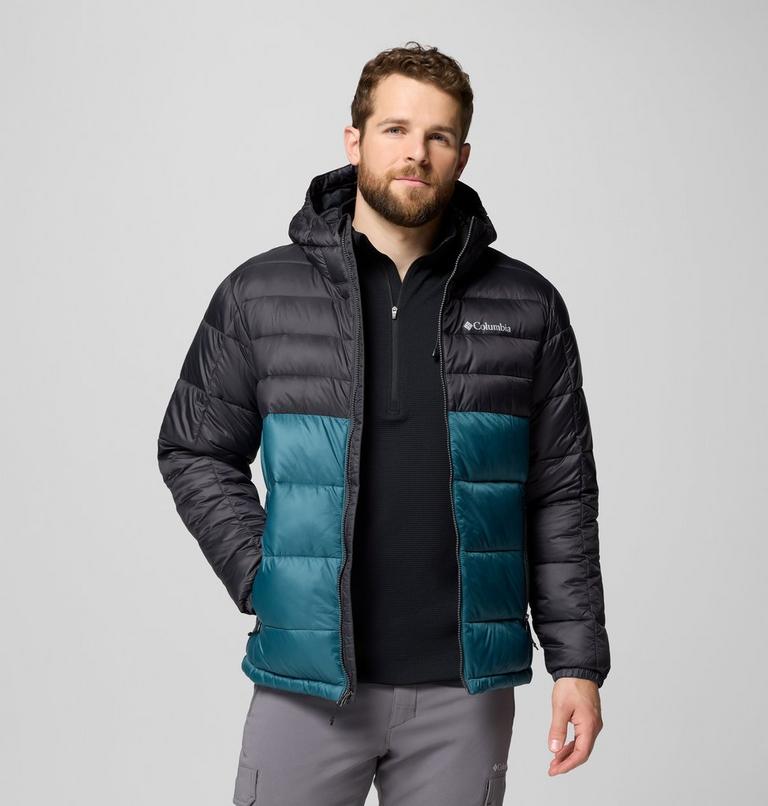 Men's Buck Butte II Hooded Insulated Jacket, Color: Everblue, Shark, image 5