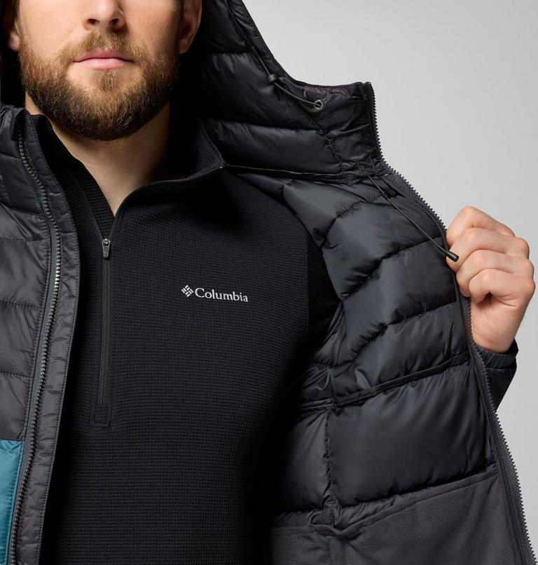 Men's Buck Butte II Hooded Insulated Jacket, Color: Everblue, Shark, image 8