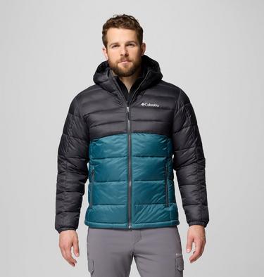 Men's Buck Butte II Hooded Insulated Jacket, Color: Everblue, Shark, image 3