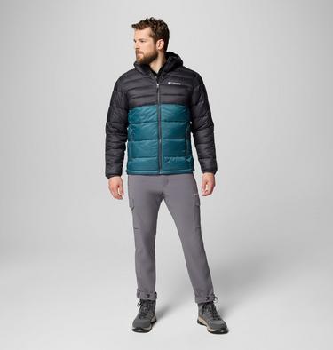 Men's Buck Butte II Hooded Insulated Jacket, Color: Everblue, Shark, image 4