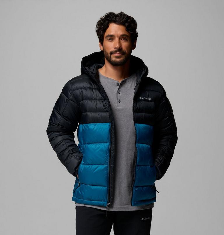 Men's Buck Butte II Hooded Insulated Jacket, Color: Phoenix Blue, Black, image 5