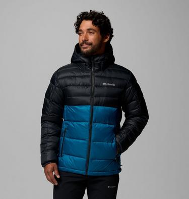 Men's Buck Butte II Hooded Insulated Jacket, Color: Phoenix Blue, Black, image 3
