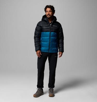 Men's Buck Butte II Hooded Insulated Jacket, Color: Phoenix Blue, Black, image 4