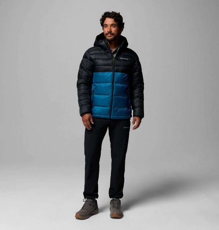 Men's Buck Butte II Hooded Insulated Jacket, Color: Phoenix Blue, Black, image 2