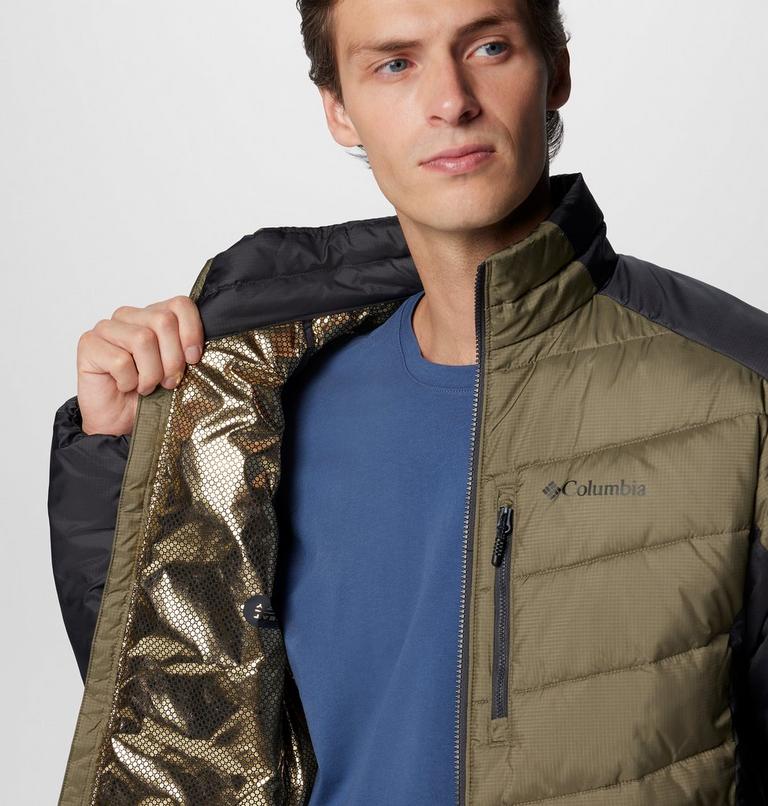 Men's Labyrinth Loop II Insulated Jacket, Color: Stone Green, Shark, image 6