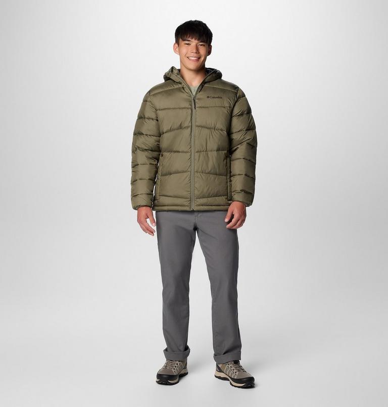Men's Fivemile Butte II Hooded Puffer Jacket, Color: Stone Green, image 3