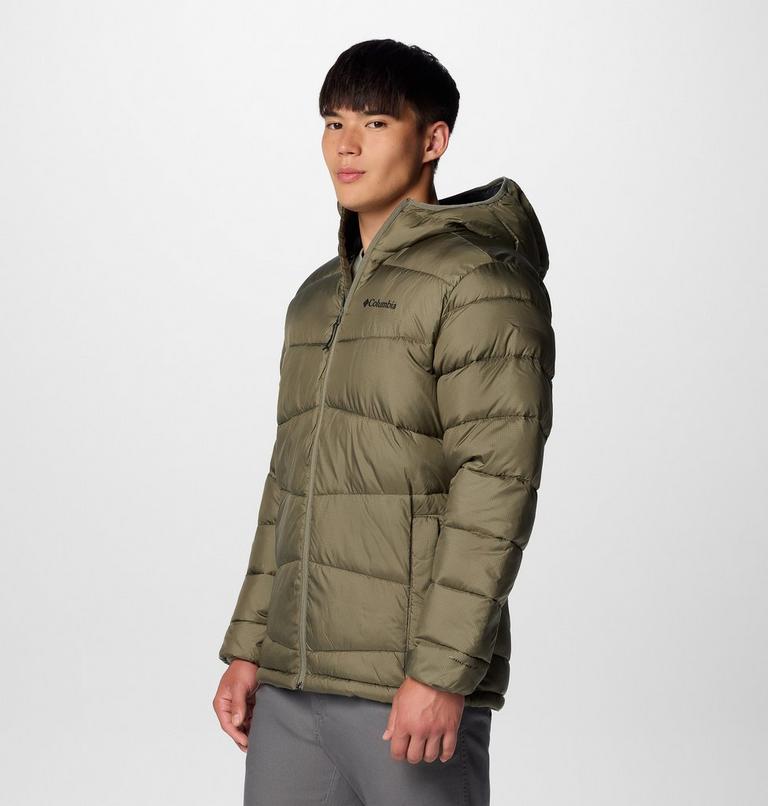Men's Fivemile Butte II Hooded Puffer Jacket, Color: Stone Green, image 4