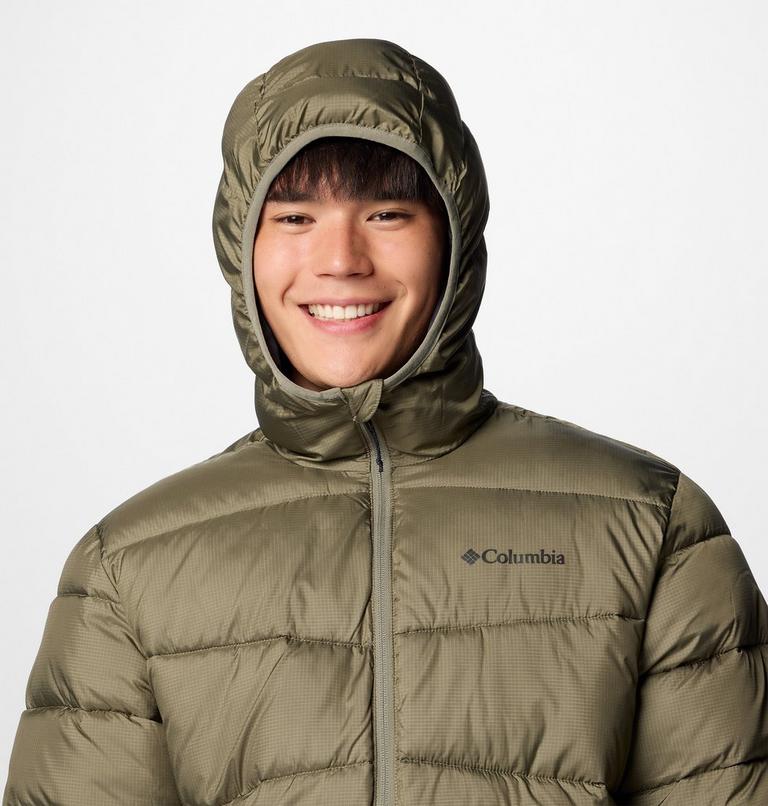 Men's Fivemile Butte II Hooded Puffer Jacket, Color: Stone Green, image 5