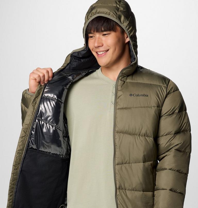 Men's Fivemile Butte II Hooded Puffer Jacket, Color: Stone Green, image 7