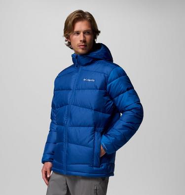 Men's Fivemile Butte II Hooded Puffer Jacket, Color: Mountain Blue, image 4